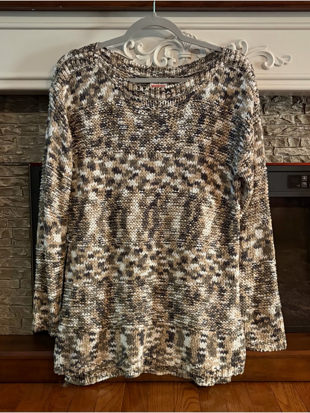 Women’s sz Large Ruby Rd Multicolor Knit Sweater - Neutral Mix